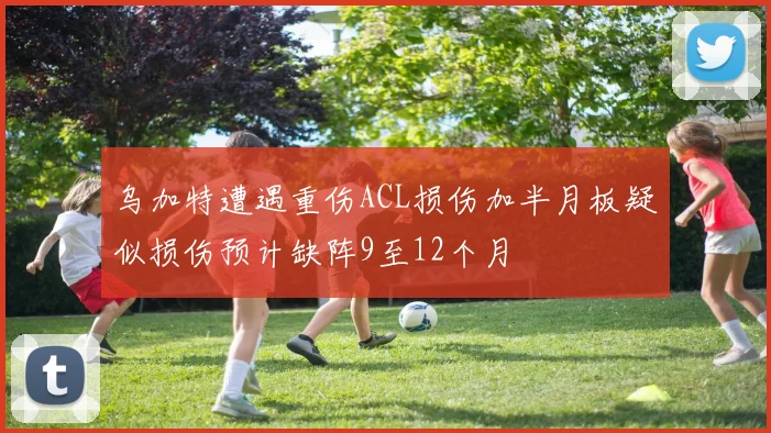 乌加特遭遇重伤ACL损伤加半月板疑似损伤预计缺阵9至12个月